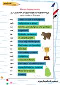 Homophones puzzle worksheet Homophones puzzle worksheet