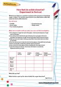 How fast do solids dissolve? activity How fast do solids dissolve? activity