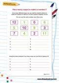 How many ways to make a number worksheet How many ways to make a number worksheet