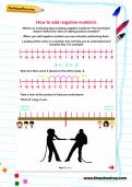 How to add negative numbers worksheet How to add negative numbers worksheet