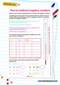 How to subtract negative numbers worksheet How to subtract negative numbers worksheet