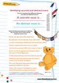 Identifying concrete and abstract nouns worksheet Identifying concrete and abstract nouns worksheet