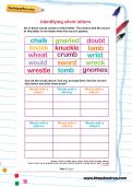 Identifying silent letters worksheet Identifying silent letters worksheet