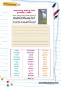 Improving writing with powerful verbs worksheet Improving writing with powerful verbs worksheet