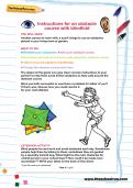 Instructions for obstacle course with blindfold activity Instructions for obstacle course with blindfold activity