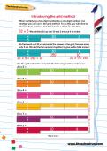 Introducing the grid method worksheet Introducing the grid method worksheet