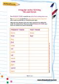 Irregular verbs: forming the past tense worksheet Irregular verbs: forming the past tense worksheet