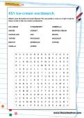 Ice cream wordsearch KS1 Ice cream wordsearch