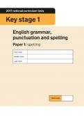 Key Stage 1 - 2016 English SATs Papers Key Stage 1 - 2016 English SATs Papers