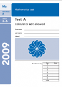 Key Stage 2 - 2009 Maths SATs Papers Key Stage 2 - 2009 Maths SATs Papers