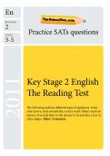 KS2 English SATs practice paper KS2 English SATs practice paper