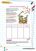 Learn the names of shapes worksheet Learn the names of shapes worksheet