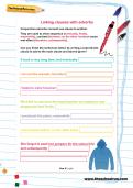 Linking clauses with adverbs worksheet Linking clauses with adverbs worksheet