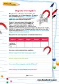 Magnets investigation worksheet Magnets investigation worksheet