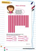 Make a 2D shape worksheet Make a 2D shape worksheet