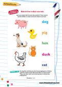 Match the initial sounds Match the initial sounds