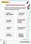Match the sentence halves worksheet Match the sentence halves worksheet