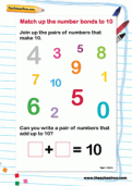 Match up the number bonds to 10 Match up the number bonds to 10