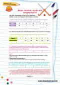 Mean, median, mode and range puzzles Mean, median, mode and range puzzles