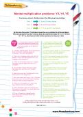 Mental multiplication problems: Y3, Y4, Y5 football worksheet Mental multiplication problems: Y3, Y4, Y5 football worksheet