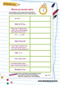 Mixed-up mental maths worksheet Mixed-up mental maths worksheet