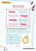 Mode, range, median and mean explained Mode, range, median and mean explained