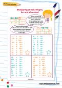 Multiplying and dividing by ten and a hundred worksheet Multiplying and dividing by ten and a hundred worksheet