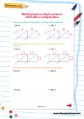 Multiplying two-digit numbers with lattice multiplication worksheet Multiplying two-digit numbers with lattice multiplication worksheet