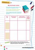My first book review worksheet My first book review worksheet