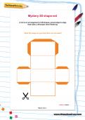 Mystery 3D shape net worksheet Mystery 3D shape net worksheet