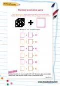 Number bonds dice game Number bonds dice game