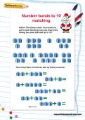 Number bonds to 10 matching worksheet Number bonds to 10 matching worksheet