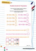 Number bonds to 10 practice worksheet Number bonds to 10 practice worksheet