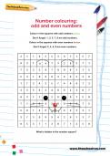 Number colouring: odd and even numbers Number colouring: odd and even numbers