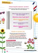 Observing the seasons: summer Observing the seasons: summer