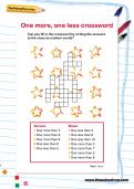 One more, one less crossword One more, one less crossword