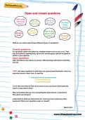 Open and closed questions worksheet Open and closed questions worksheet