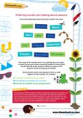Ordering months and talking about seasons worksheet Ordering months and talking about seasons worksheet