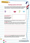 Painting a picture with words worksheet Painting a picture with words worksheet