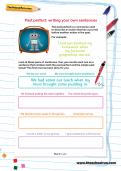 Past perfect: writing your own sentences worksheet Past perfect: writing your own sentences worksheet