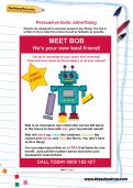 Persuasive texts: advertising worksheet Persuasive texts: advertising worksheet