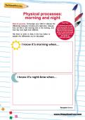 Physical processes: morning and night worksheet Physical processes: morning and night worksheet