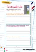 Planning and writing a story set in an imaginary world worksheet Planning and writing a story set in an imaginary world worksheet