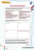 Planning paragraphs worksheet Planning paragraphs worksheet
