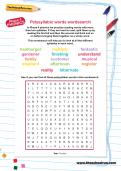 Polysyllabic words wordsearch Polysyllabic words wordsearch