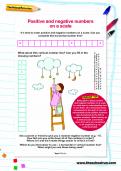 Positive and negative numbers on a scale worksheet Positive and negative numbers on a scale worksheet