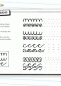 Practising basic letter shapes worksheet Practising basic letter shapes worksheet