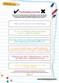 Punctuating correctly worksheet Punctuating correctly worksheet