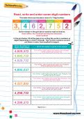 Read, write and order seven-digit numbers Read, write and order seven-digit numbers