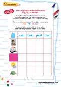 Reading adjacent consonants: mp, nt, st and nk worksheet Reading adjacent consonants: mp, nt, st and nk worksheet